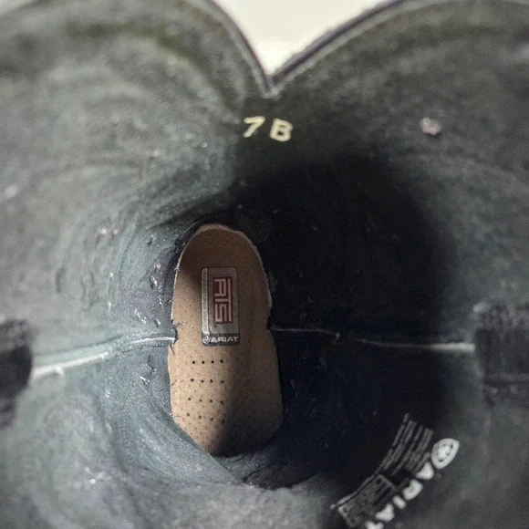 Ariat Heritage Western Cowboy Boots Women 7B Black Leather 10001037 - Picture 6 of 9